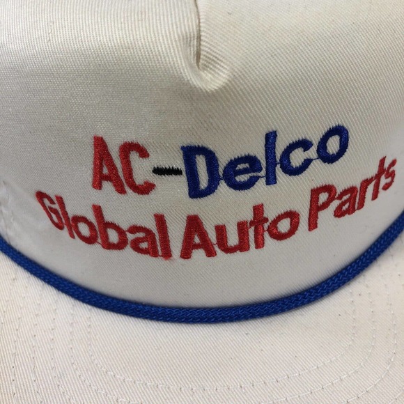 VINTAGE AC-DELCO GLOBAL AUTO PARTS HAT CAP ADJUSTABLE ONE SIZE FITS MOST ROPE - Picture 5 of 12